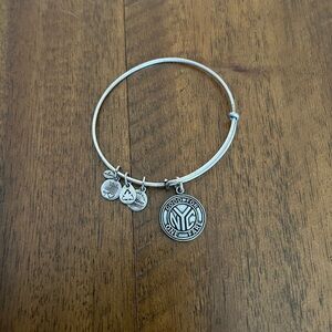 Alex & Ani NYC Token Silver Charm Bangle Bracelet